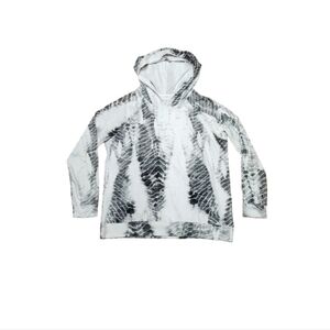 Evolution & Creation‎ Women's White Black Tie Dye Pullover Hoodie Medium